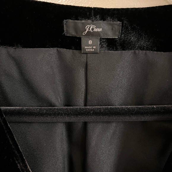 J. Crew Black Velvet Wrap dress - Picture 2 of 3
